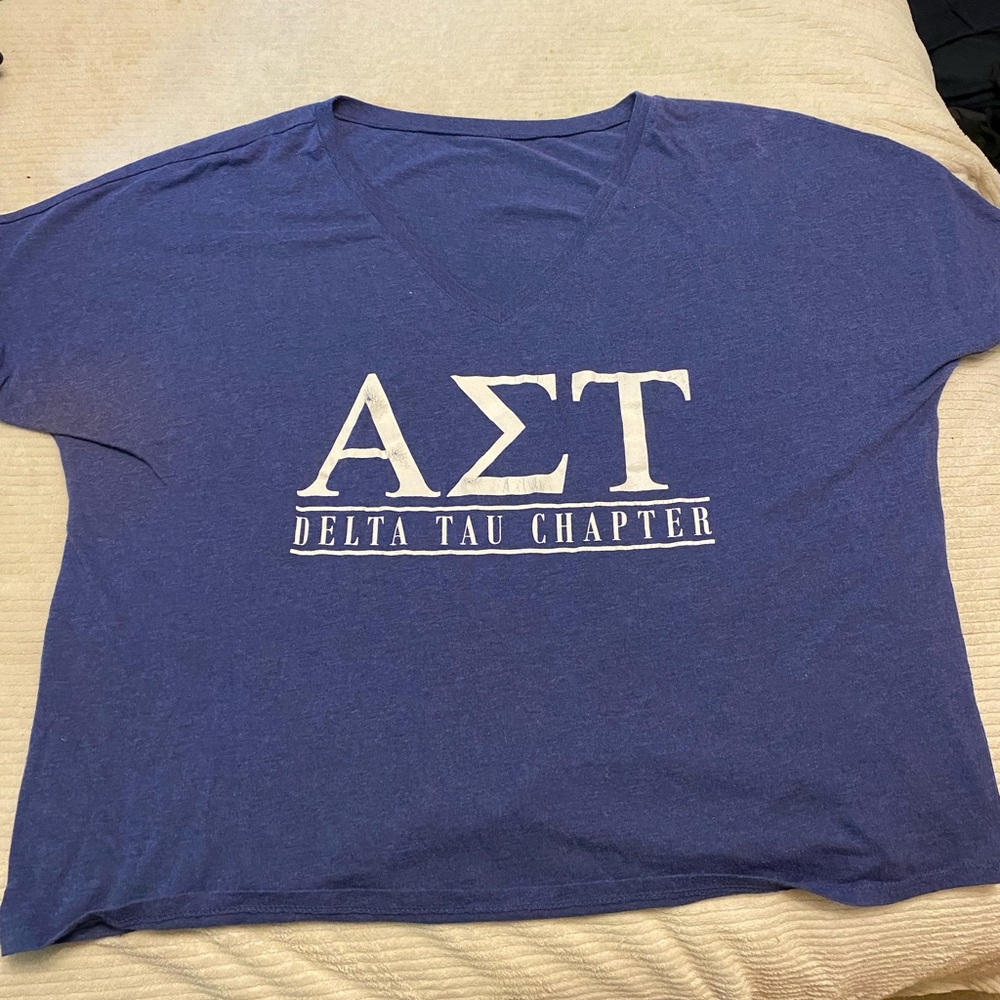 Alpha Sigma Tau blue T-shirt